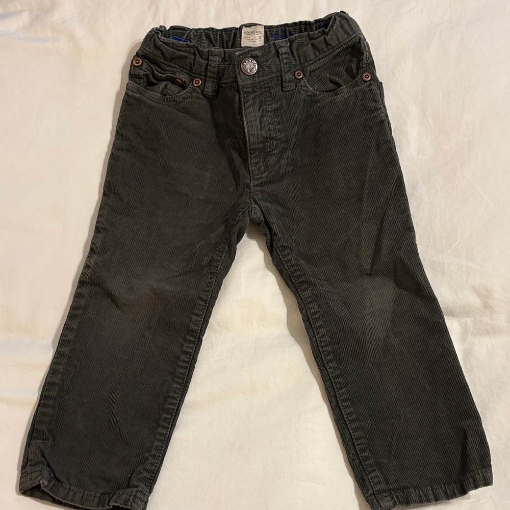 Crewcuts Kids Green Corduroy Pants